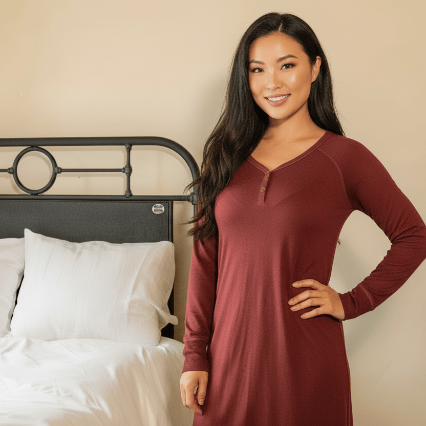 Chill Angel Dresses Auburn / 2X Sleepover Nightshirt