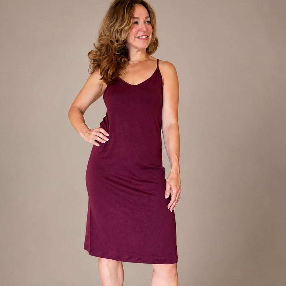 Chill Angel Dresses Port / XS Siren Strappy Slip Dress