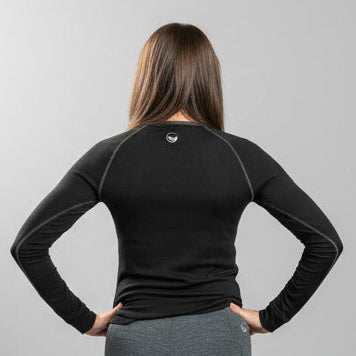 Chill Angel Tops Aurora Merino Raglan Crew