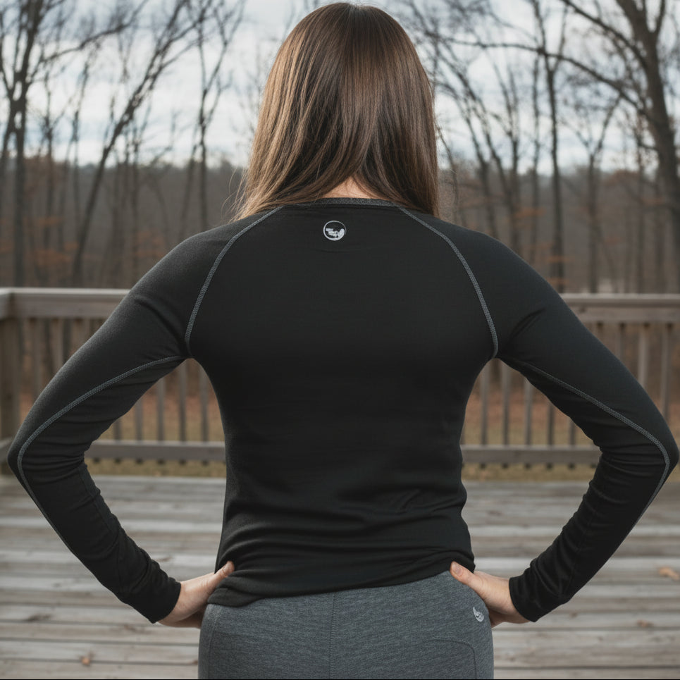 Chill Angel Tops Aurora Merino Raglan Crew