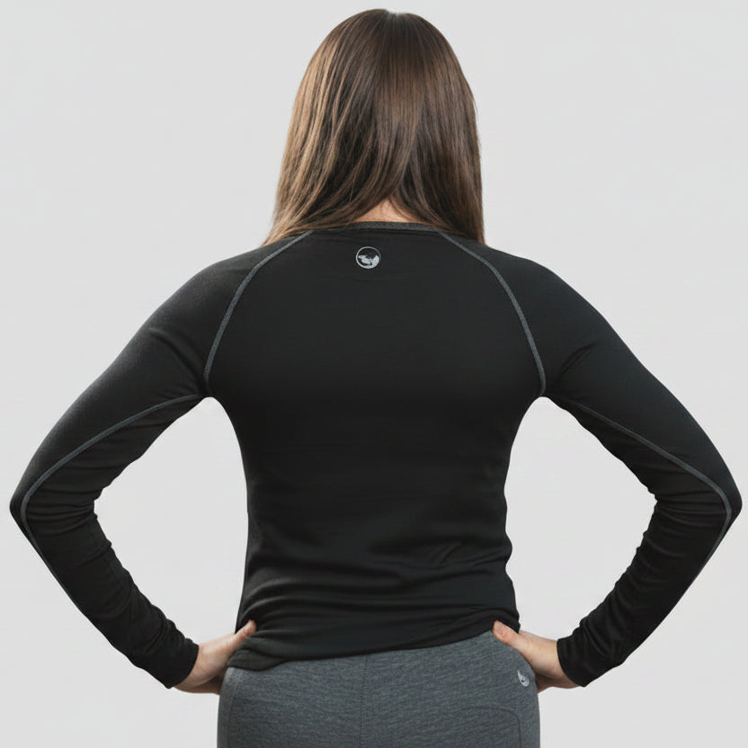 Chill Angel Tops Aurora Merino Raglan Crew