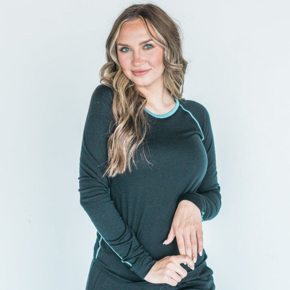 Chill Angel Tops Aurora Raglan Long Sleeve