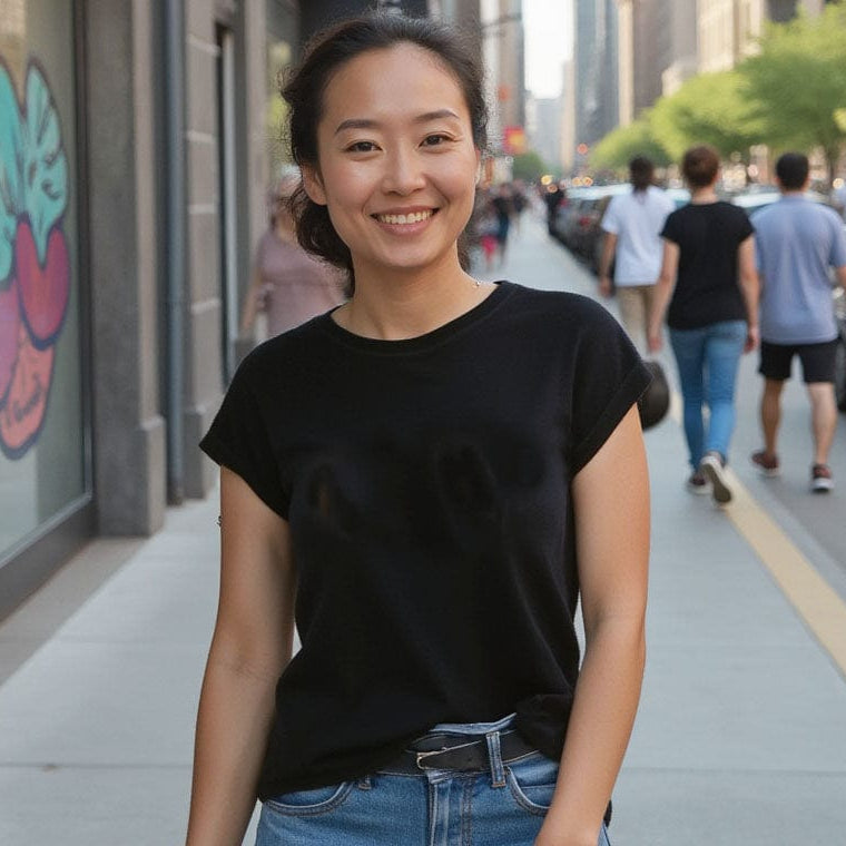 Chill Angel Tops Black / S Sereni-Tee