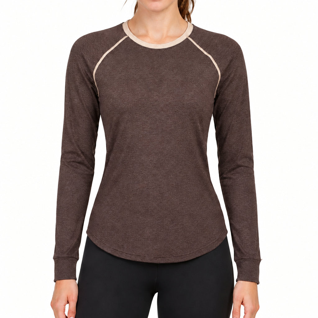 Chill Angel Tops Espresso/Latte / S Aurora Raglan Crew