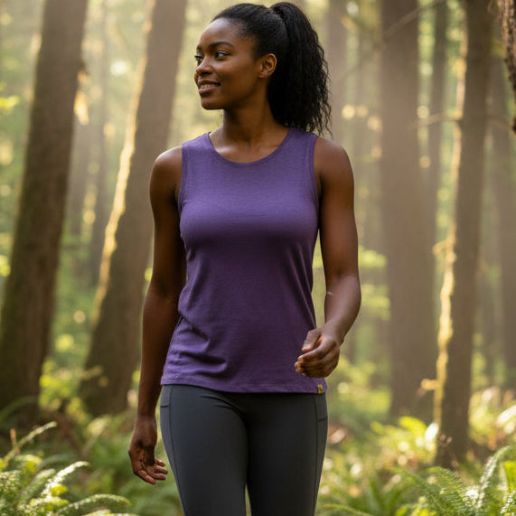 Chill Angel Tops Plum / S Essential Tank