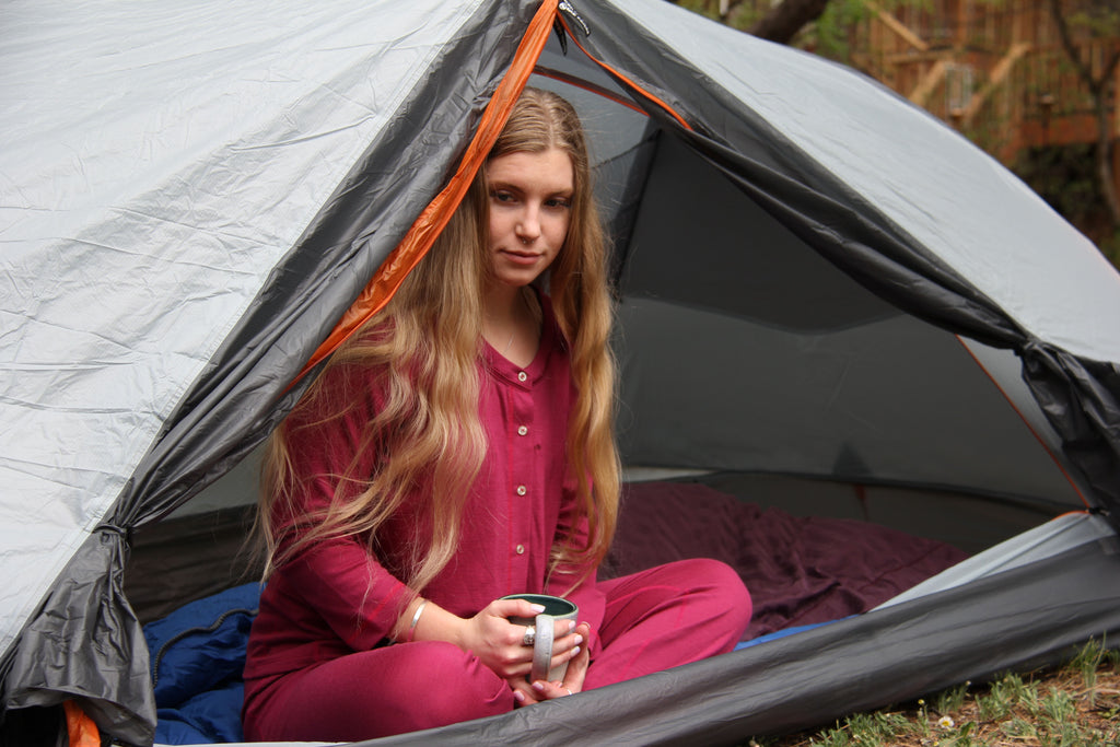 Why This Backpacker Loves Chill Angel Pajamas for Camping