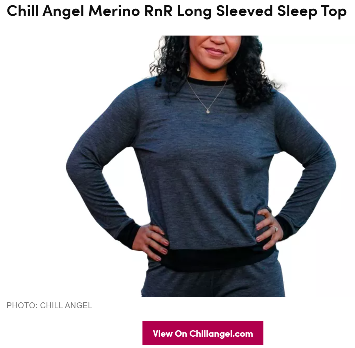 chill angel merino sleep top