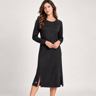 Chill Angel Dresses Black / XS Midi T-Shirt Dress