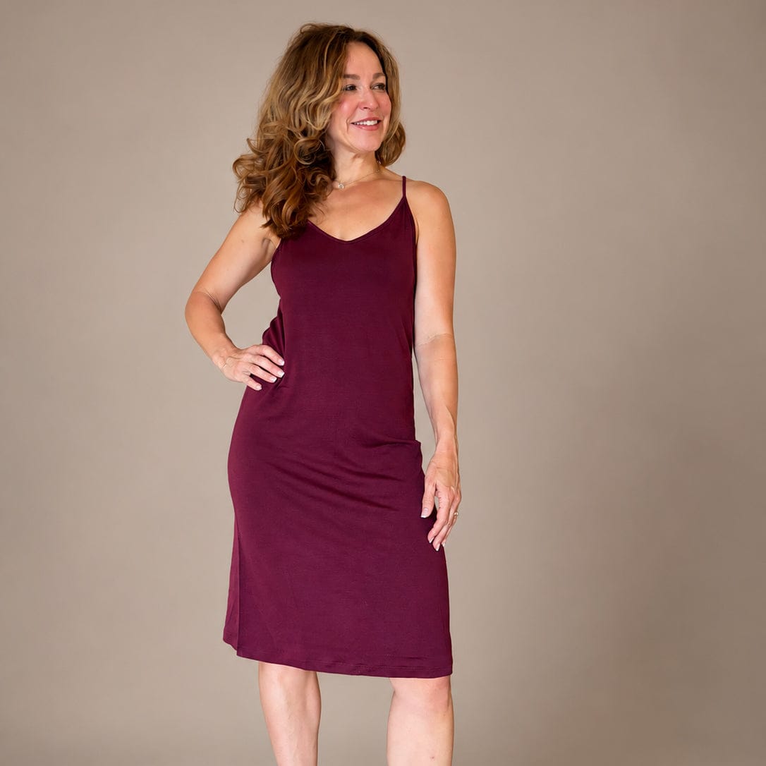 Chill Angel Dresses Port / XS Siren Strappy Slip Dress