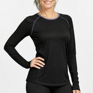 Chill Angel Tops Black/Plum / S Aurora Raglan Crew