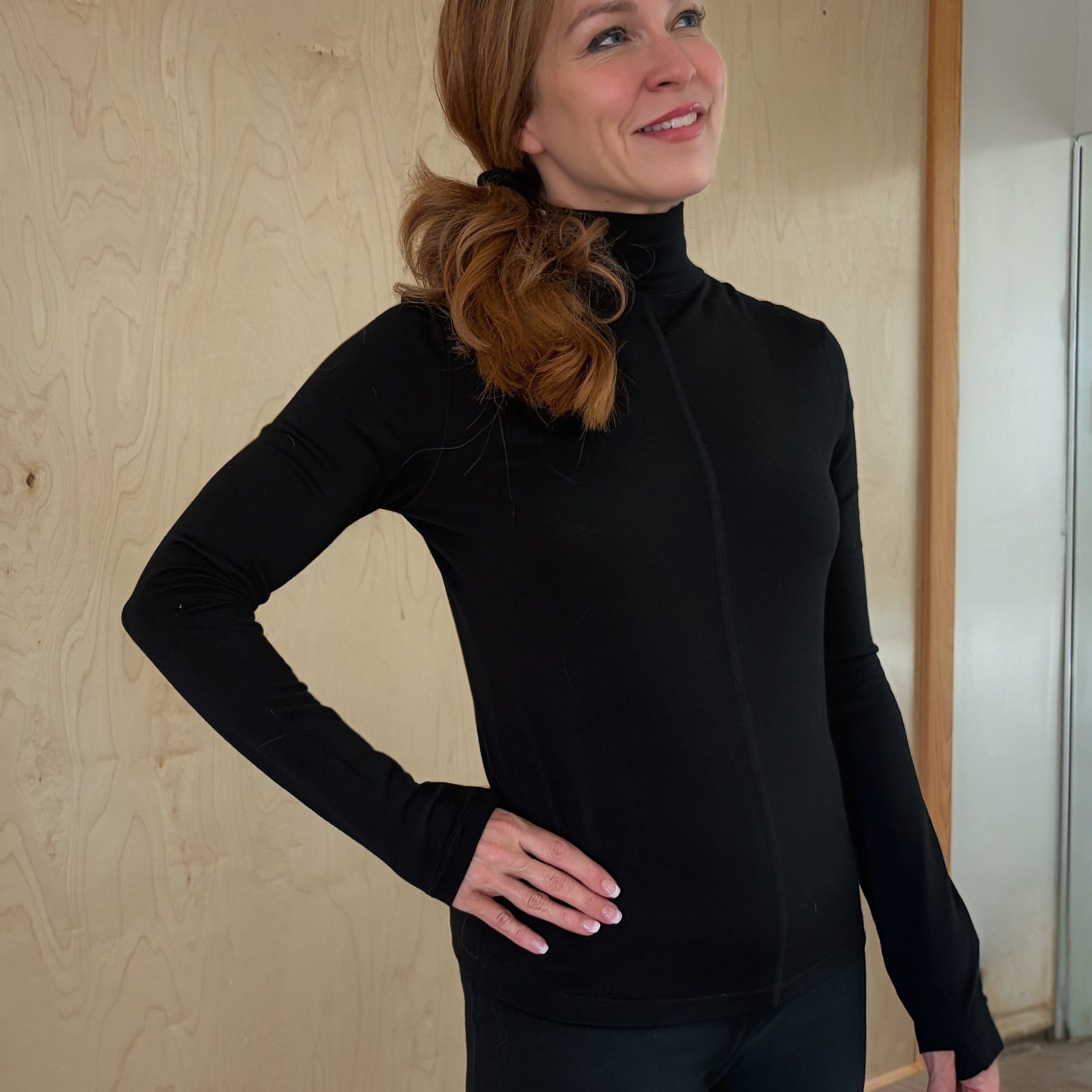 Heidi Mock Neck Merino Wool | Long Sleeve | Women's Base Layer