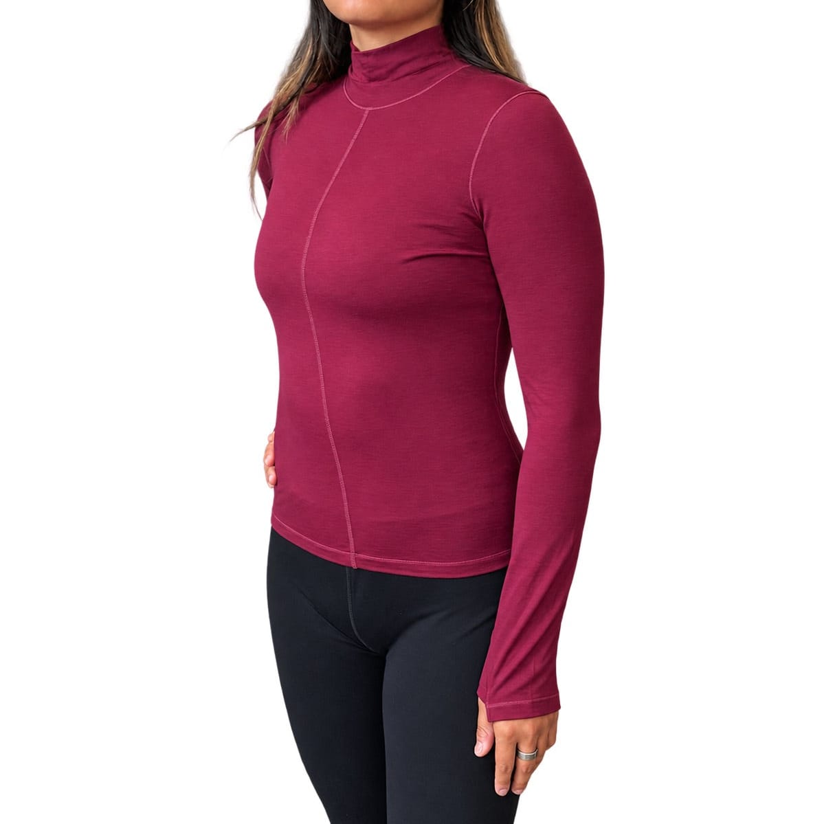 Chill Angel Tops Heidi Mock Neck